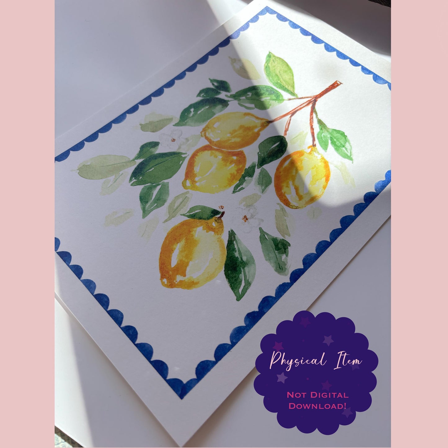 Lemon Watercolour Painting Wall Art - A4 or A5