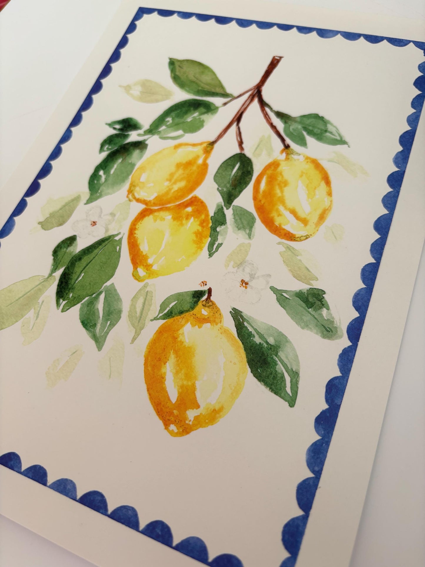 Lemon Watercolour Painting Wall Art - A4 or A5