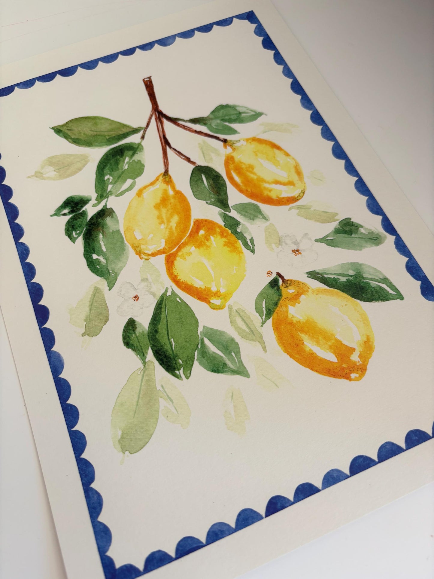 Lemon Watercolour Painting Wall Art - A4 or A5