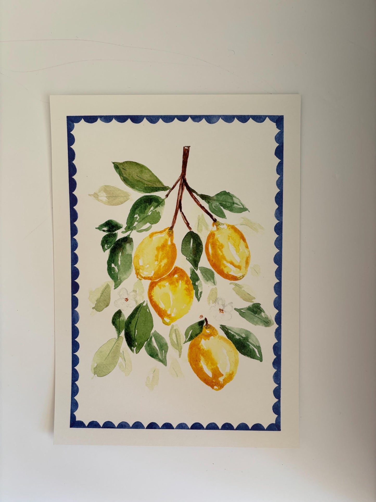 Lemon Watercolour Painting Wall Art - A4 or A5
