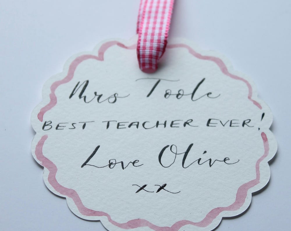 Personalised Birthday/Gift Basket/Gift Tags - Fully Custom with Calligraphy