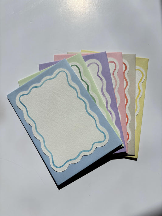 A6 Hand Painted Pastel Watercolour Notecards with Envelopes